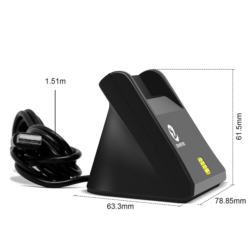Zoweetek EMV USB ISO 7816 ID IC Smart Card Reader for Computer. 