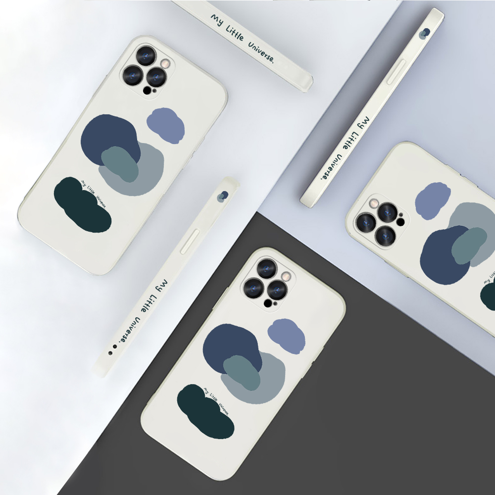 AMORVOR for Vivo Y76 5G Back Cover Color Mixture Clouds Side design Soft Case Liquid Silicone Phone Cases. 