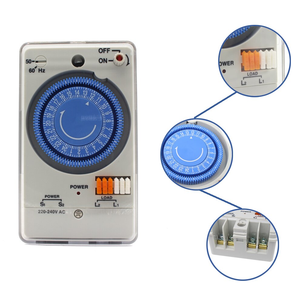 Manhua 220-240VAC MT178 Time Switch For Smart Home Industrial Automation Mechanical Wall Timer Switch. 