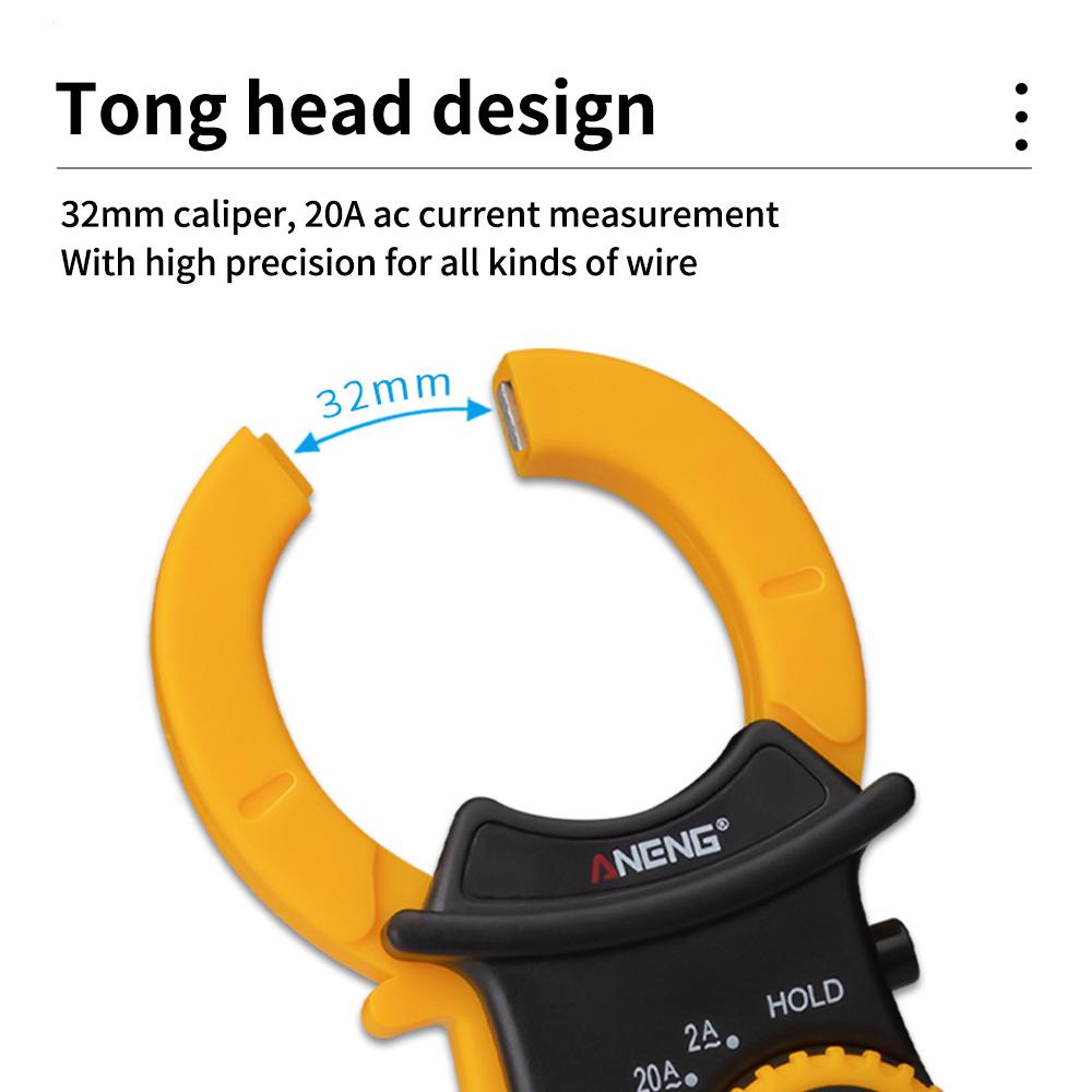 Goglor Digital Clamp Meter Multimeter Auto-Ranging Tacklife DT3266F 600 Amp TRMS 6000 Counts NCV with A-C/DC Voltage Test Resistance Continuity Capacitance Temperature Measure. 