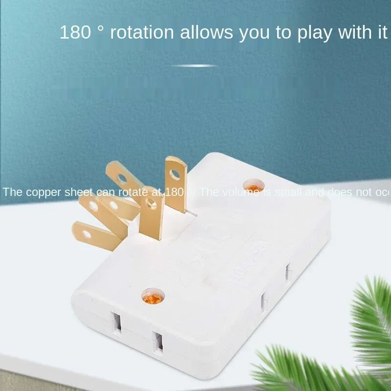 US 3 In 1 Extension Plug Electrical Adapter 180 Degree Rotation Adjustable Mini Shape Mobile Phone Charging Converter Socket. 