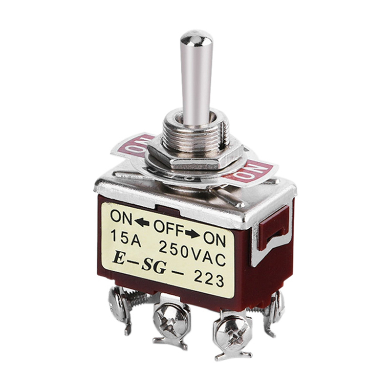 5PCS Momentary Toggle Switch 12V DC 3 Position 30A DPDT (ON)-Off-(ON) 6 Pin Car Toggle Switch with Cover for Car Boat. 