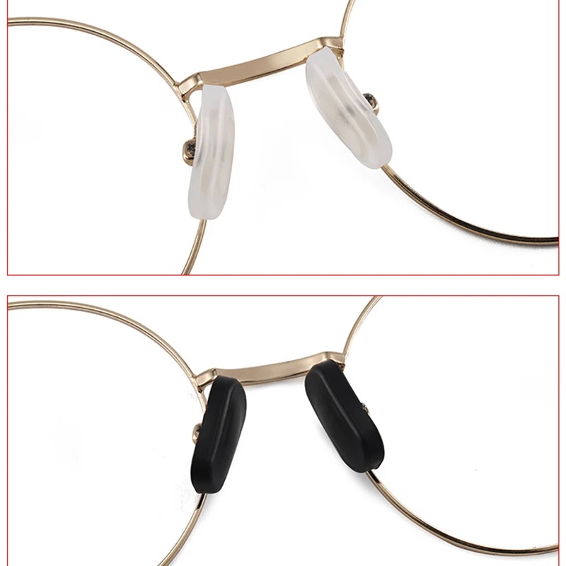Soft Anti Indentation Nose Cover Anti-Slip Push-in Silicone 1Pair Air Cushion Eyeglass Nose Pads Glasses Replacement Transparent Nose Bridge Pads. 