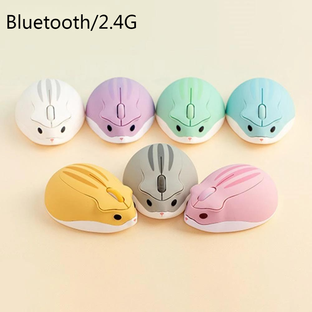 Bluetooth/2.4G Wireless Cute Mouse Hamster Cartoon Computer Mice USB Mute Mause Ergonomic Mini Optical Mice For PC Laptop Tablet