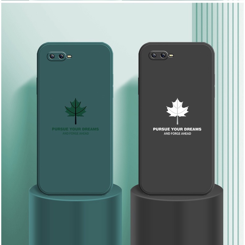 Read stock for Case OPPO F11 PRO A53 F9 F11 A7 A5S A12 A15 A15S A72 5G A73 5G 5G F15 A7X A9 A9X Style Maple Leaf Simple Side Liquid Silicone All-Inclusive Frosted Phone Case With Exquisite lanyard oYB7. 
