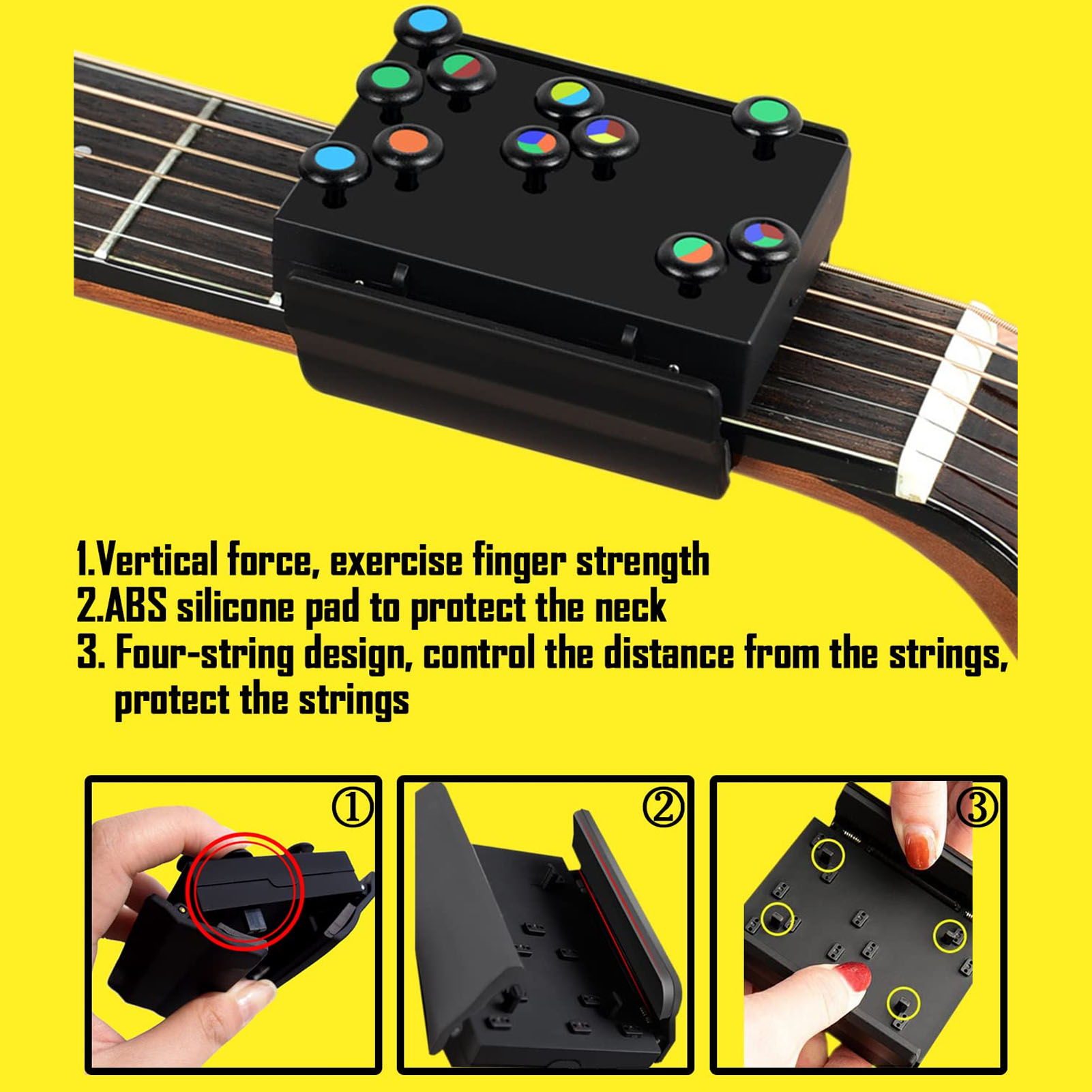 Guitar Chord Helper Simple Learning Guitar Chord Assistant Tool for Beginners for Training for 36 To 41in Guitars. 