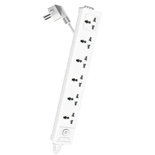 Deli ET405 2 Pin 3 Meter 6 Port Power Strip. 