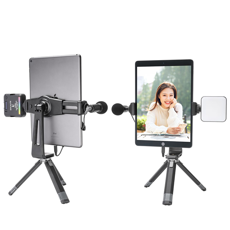 Ulanzi ST-20 Universal Tablet Phone Tripod Mount Tilt Adjust 360°Rotating Stand Holder for iPad Mini Air Pro iPhone Galaxy Vlog. 