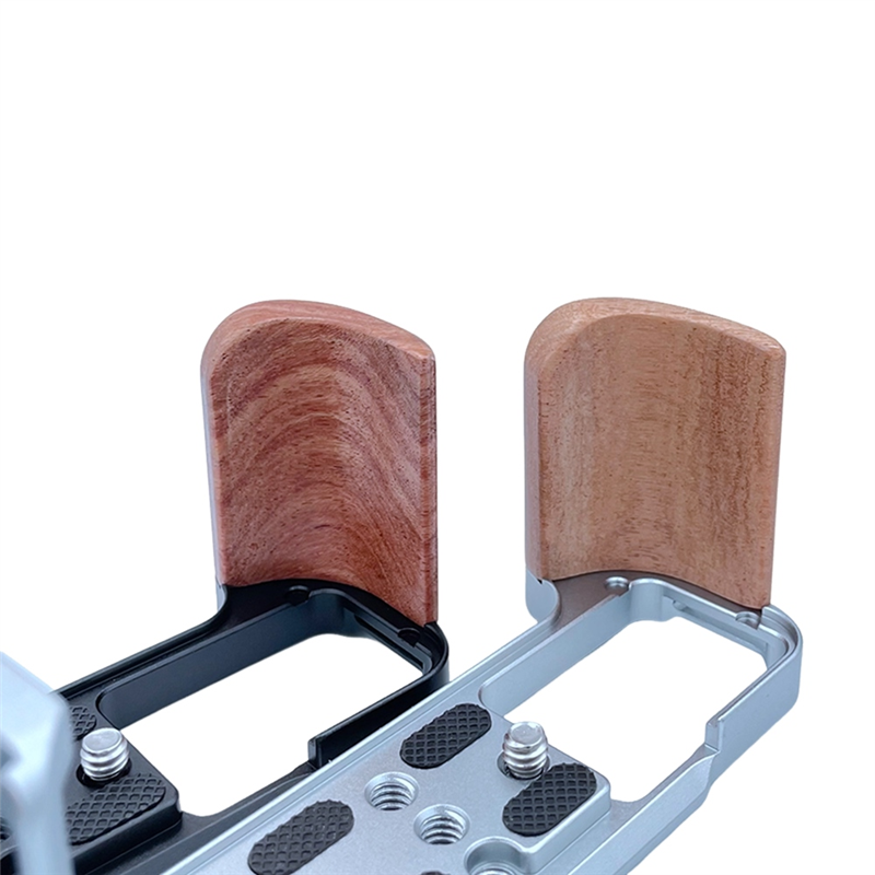 FORIDE Hand Grip Quick Release Wooden Camera L Plate for XT30 II XT30 XT20 XT10 Camera Grip Handle Silver. 