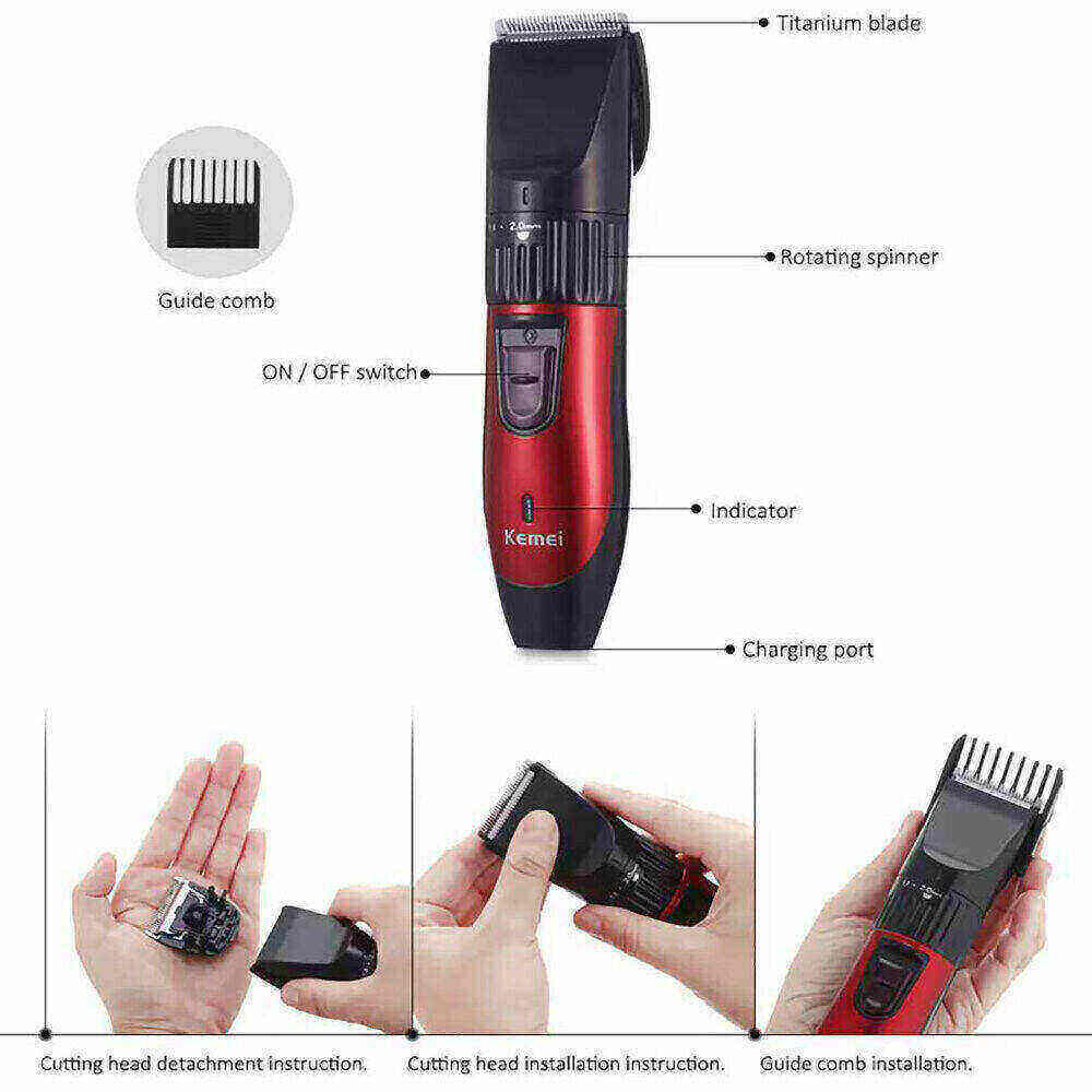 Kemei KM-730 Hair Clipper Rechargeable Hair Cutting Machine Electric Shaver for Men Beard Trimmer Professional Hair Trimmer-1.jpg