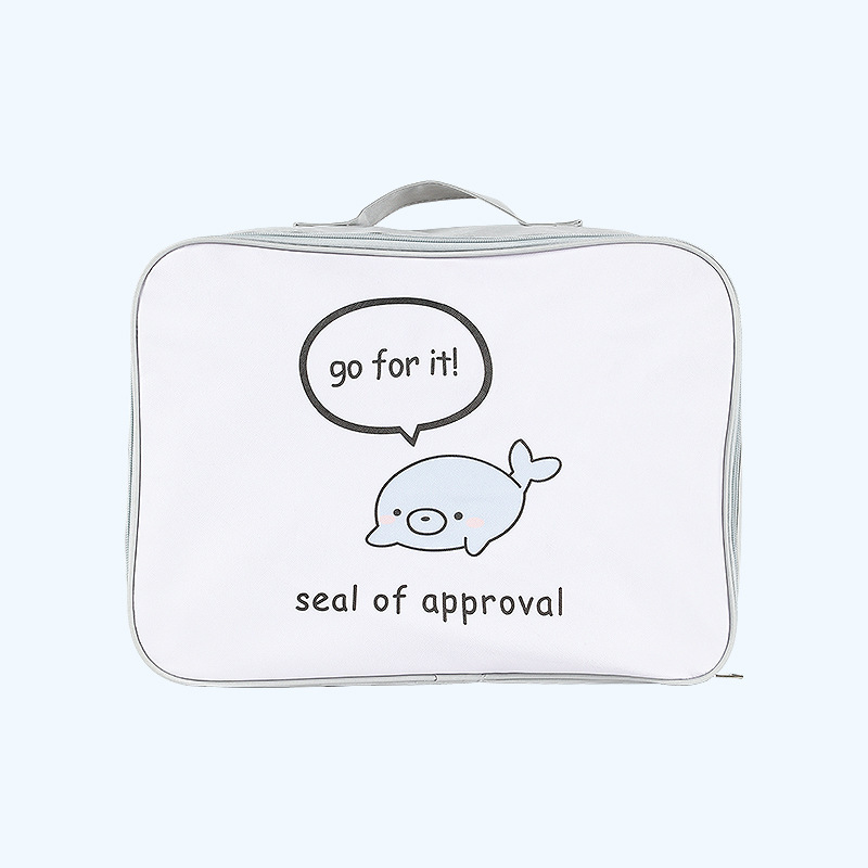 Spot cartoon storage bag, large-capacity shoulder cross-body travel bag, portable expandable sleeve, trolley luggage, luggage bag