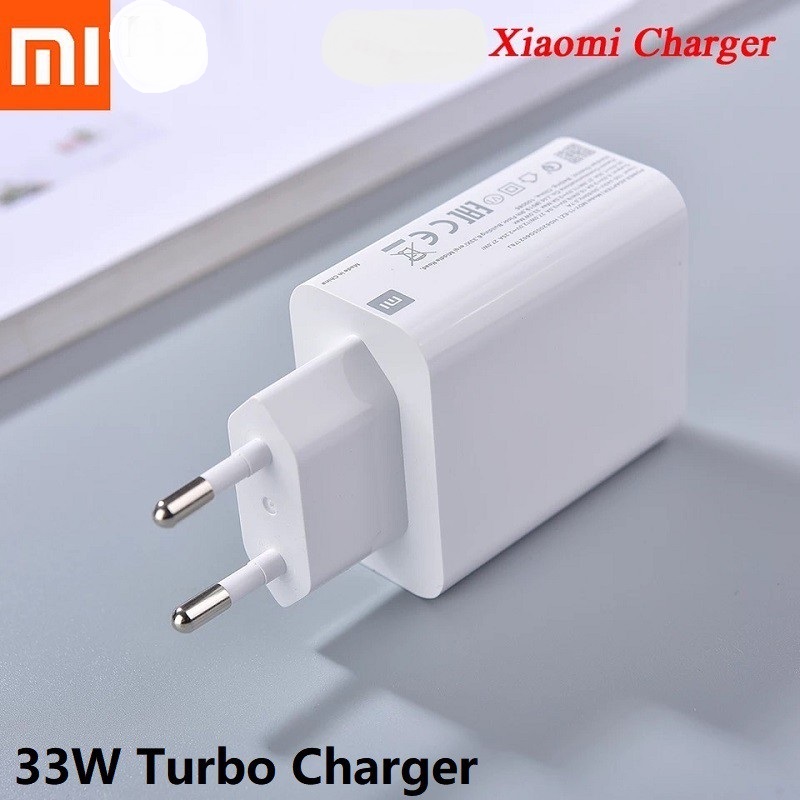 Charger 33W (Max) EU Plug Turbo Charger MDY-11-EZ For Xiaomi Mi 10T Mi 10T 5G Mi 10T Lite 5G Mi 10T Pro 5G, POCO F2 Pro POCO X3 Pro Quick Charge 33W 3A Power Supply With Orange Type-C Charging & Data Cable. 