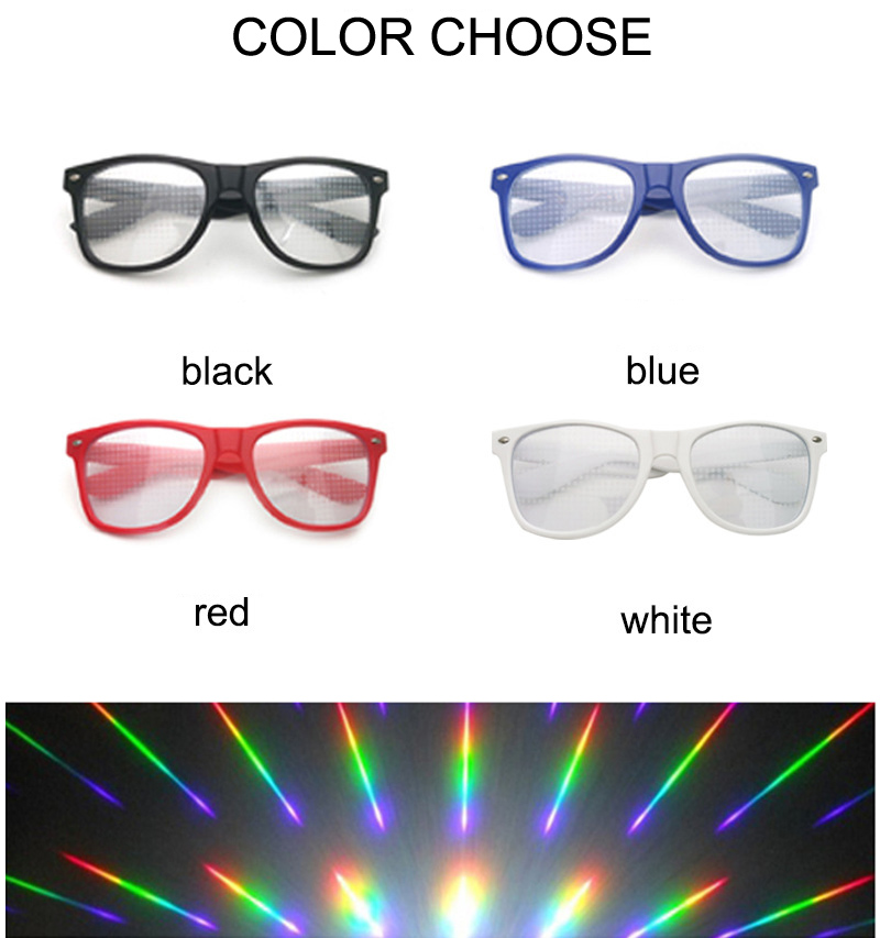Ultimate Diffraction Glasses-3D Prism Effect EDM Rainbow Style Frieworks Starburst Glasses for Festivals. 