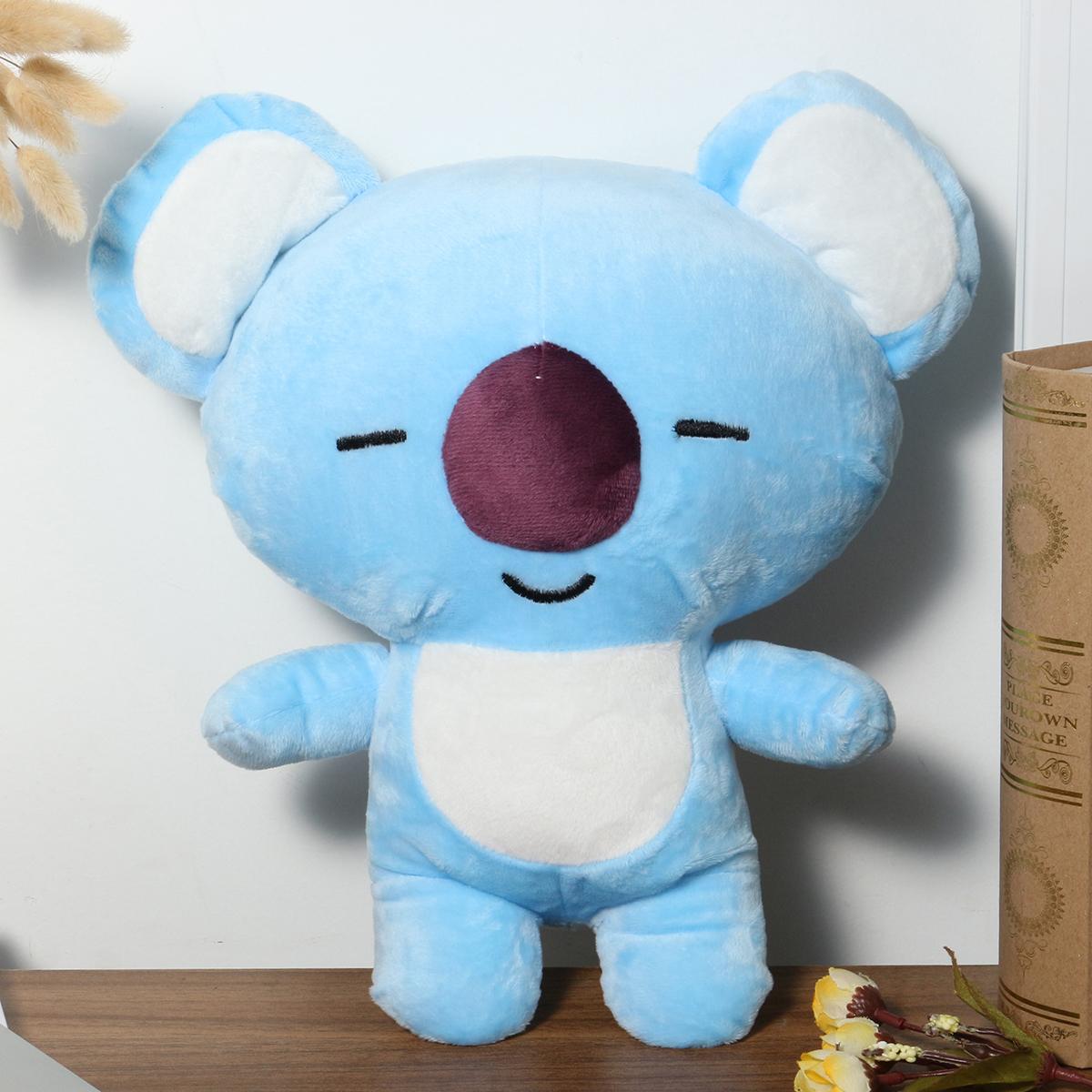 bt21 koya standing plush doll medium blue