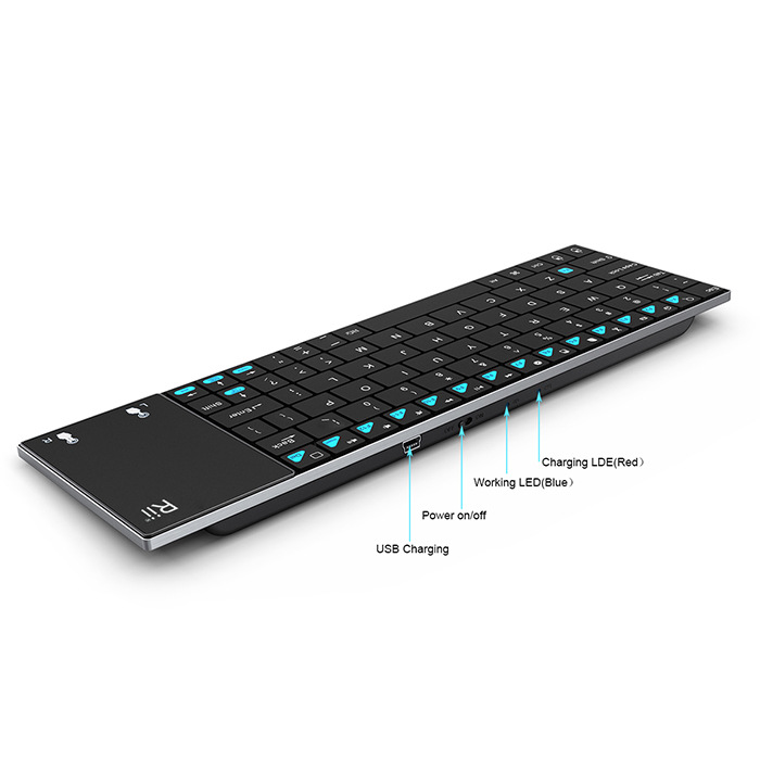 Classic Rii mini k12+, wireless mini with touch trackpad, keyboard, keyboard, keyboard, mouse and mouse in one i12. 