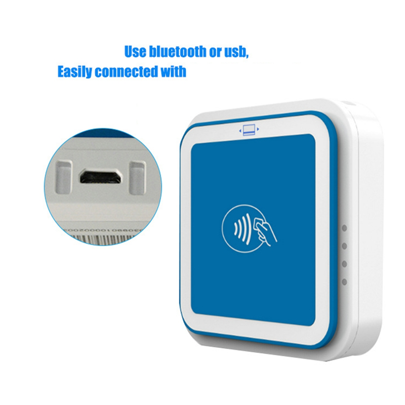 VISA Master Credit Card Chip Reader Writer Bank Transaction Bluetooth Mpos with EMV PCI POS Terminal (I9). 