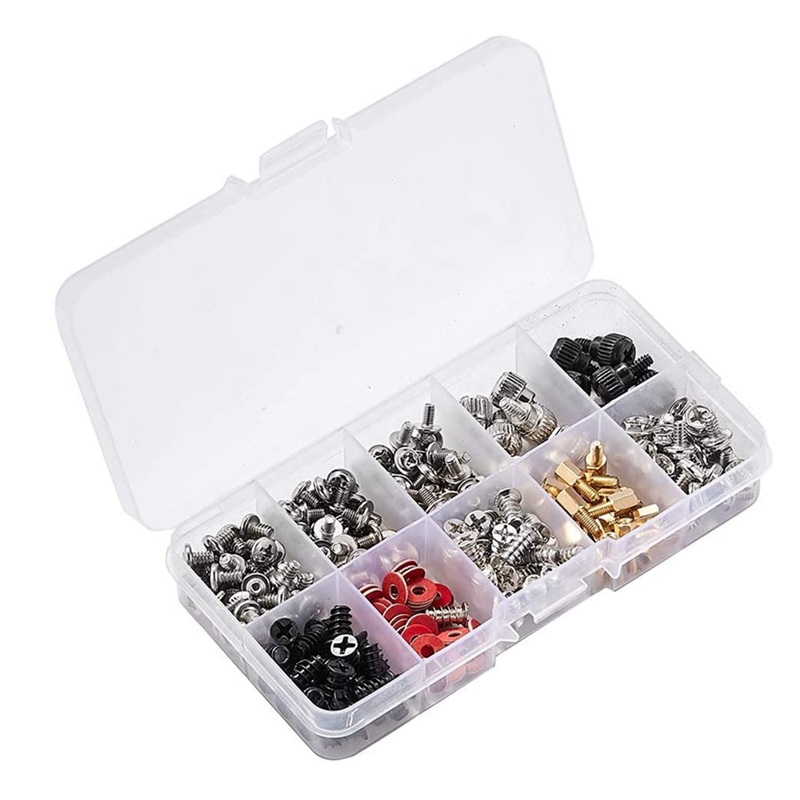 280PCS Computer Screw Standoffs Set Kit M3 M3.5 M5 Screw for Hard Drive Computer Case Motherboard Fan Power Image. 