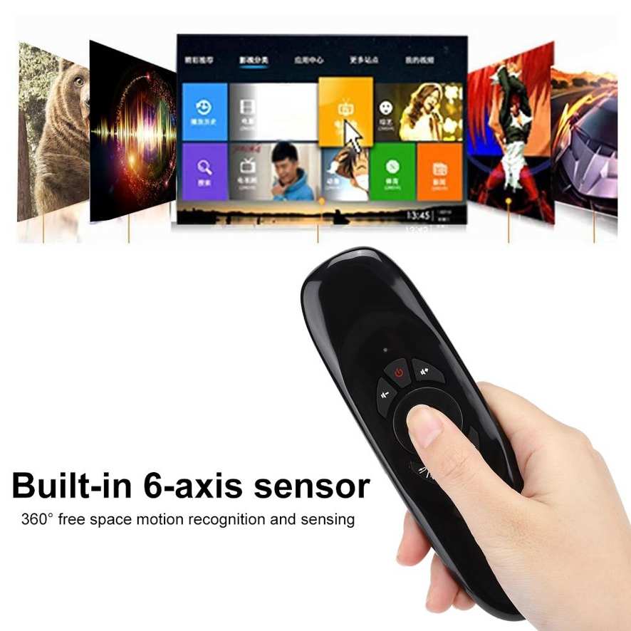 C120 2.4Ghz Air Mouse Remote Control Wireless Keyboard USB Receiver For Android. 
