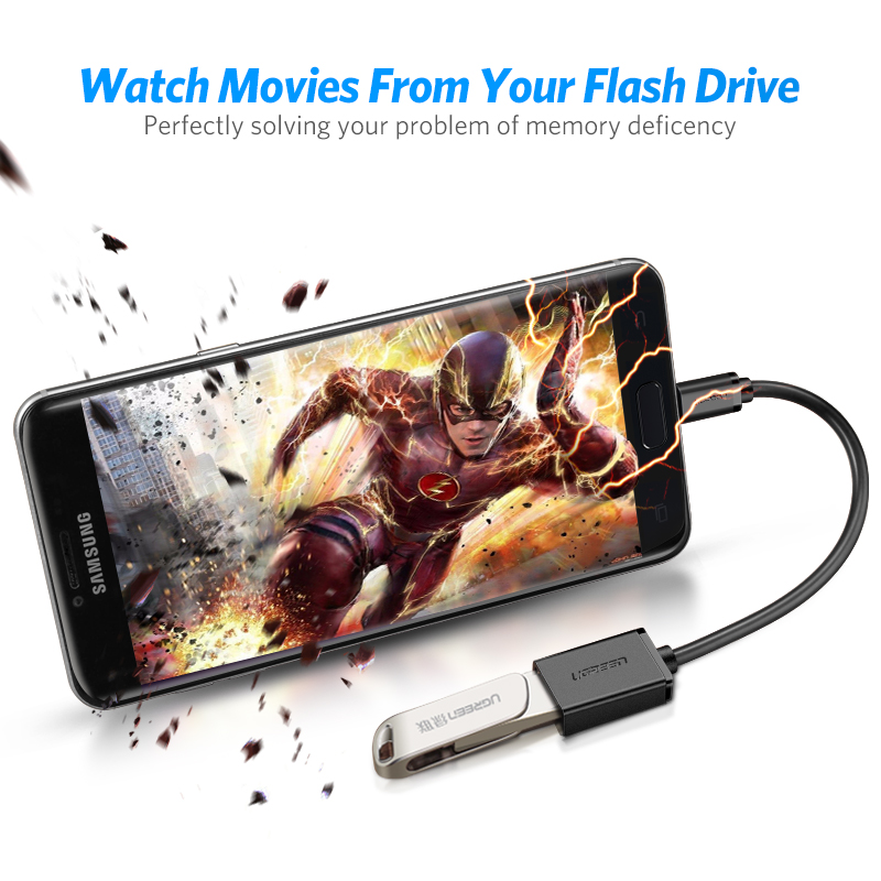 Ugreen Micro USB OTG Cable Adapter for Xiaomi Redmi Note 5 Micro USB Connector For Samsung S6 Tablet Android USB 2.0 OTG Adapter. 