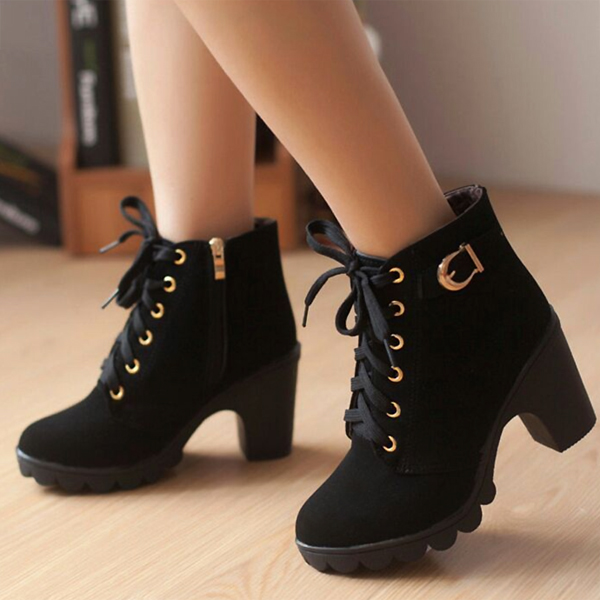 Black Boots Ladies Boot Juta Black Ankle Boots For Women Korean
