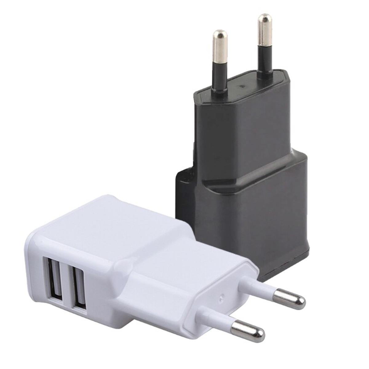 【happy one】USB Wall Charger 5V/2A  Dual USB Cube Power Adapter Plug Charging Block Replacement for Most Mobile