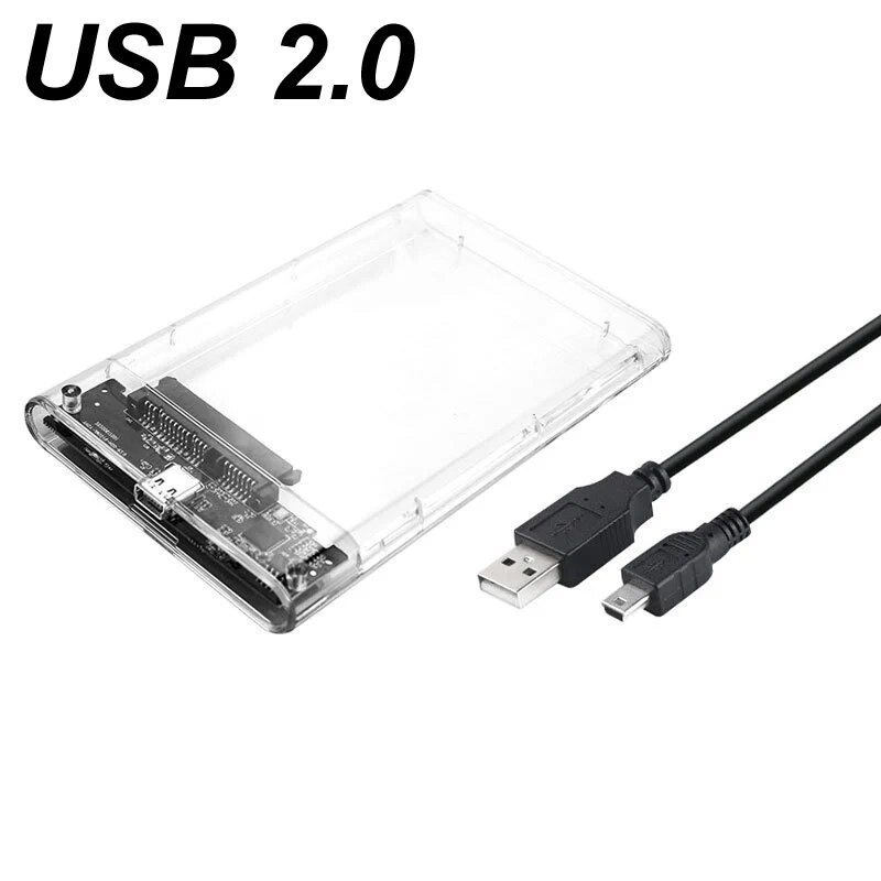 USB TYPE-C 3.1/3.0/2.0 HDD Enclosure 2.5inch Serial Port SATA SSD Hard Drive Case Support 6TB transparent Mobile External HDD. 