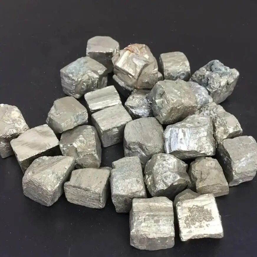 Natural High Density Cubic Pyrite Stone, Rough Gold, Irregular Ore Mineral, Teaching Specimen, Gemstone Ornaments. 