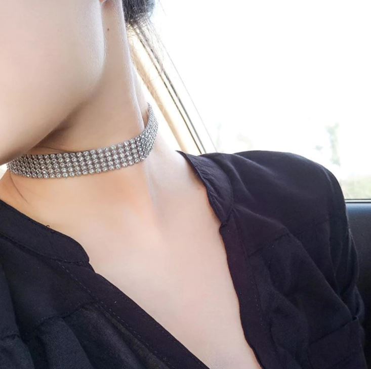 Rhinestone Choker Necklace for Women Party Accessories Jewelry