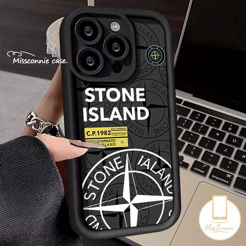 Trendy Brand Stone Island Case For Realme C67 C35 C53 C51 C25 C12 C25Y Note 50 C65 6i 7i 5i 5s 9i 8i 11 C21Y C55 C21 C15 C11 C33 C30 C20A C17 C20 C31 Cool Graffiti Logo Cover. 