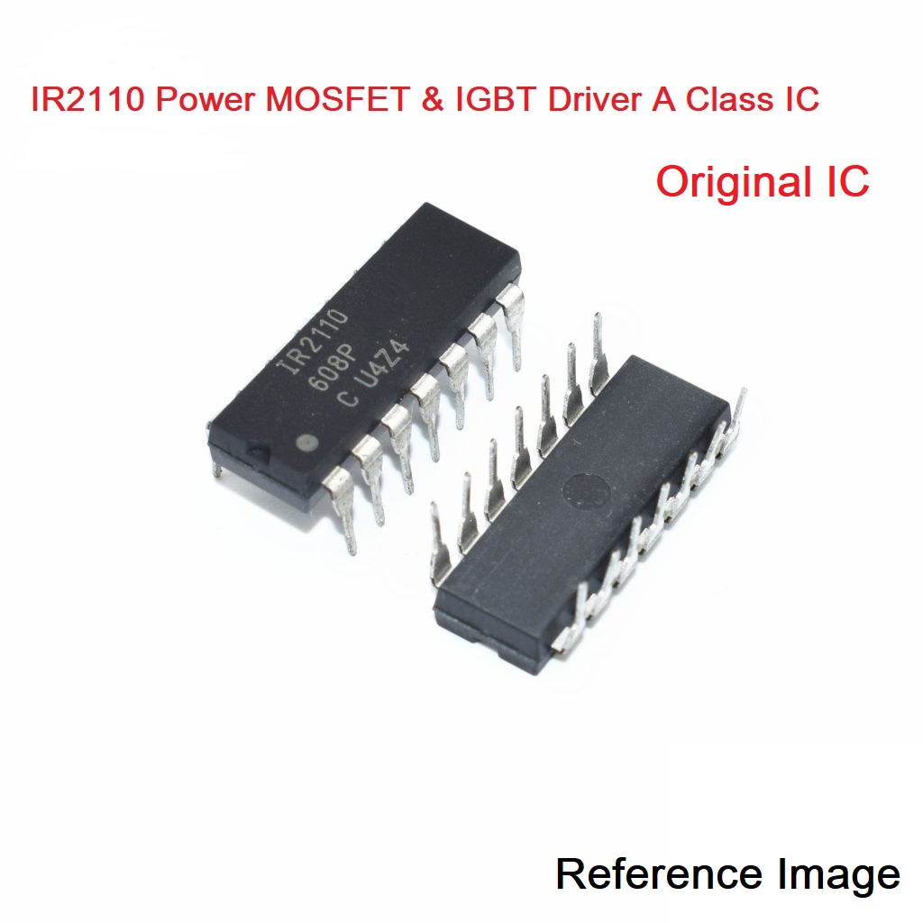 A CLASS IR2110 IR-2110 2110 2.5A 10V 20V Power MOSFET & IGBT MOS Gate Driver Voltage Rectifier 14 Pin Leads Breadboard Friendly IC - Multi Plug - Multi Plug. 