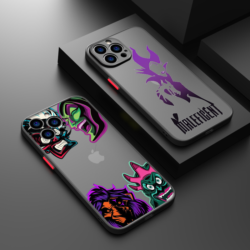 Disney Villain For Apple iPhone 15 14 13 12 Mini 11 XS happyXR X 8 7 Pro Max Plus TPU Frosted Translucent Phone Case
