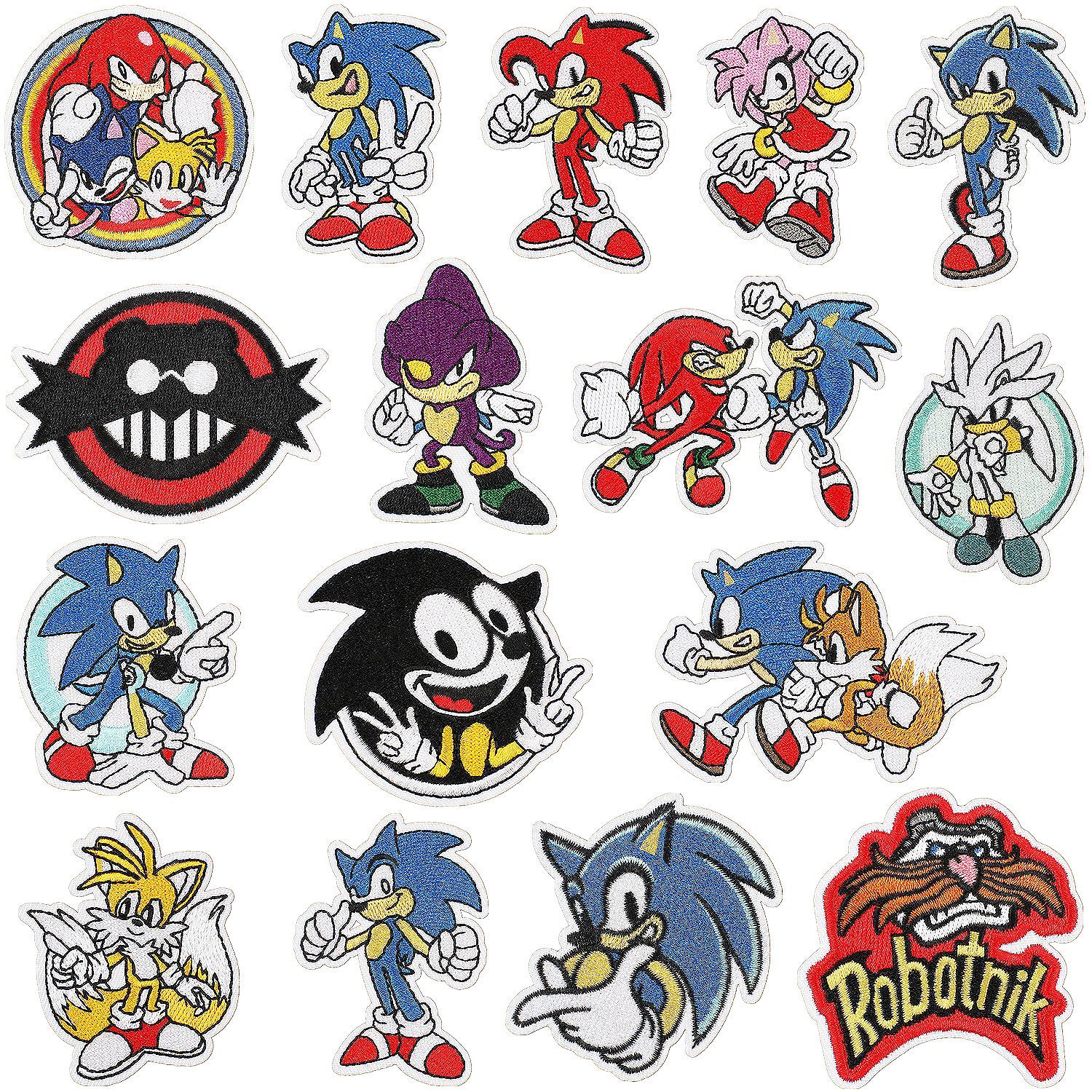 Xiaotian Cartoon Hedgehog Anime Computer Cloth Game Character Embroidery Zhangzi Patch Paste. 