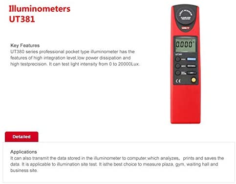 UNI-T UT381 Digital Professional Photometer Illuminance Measurement Luminometer Light Meter - Kings Trading. 