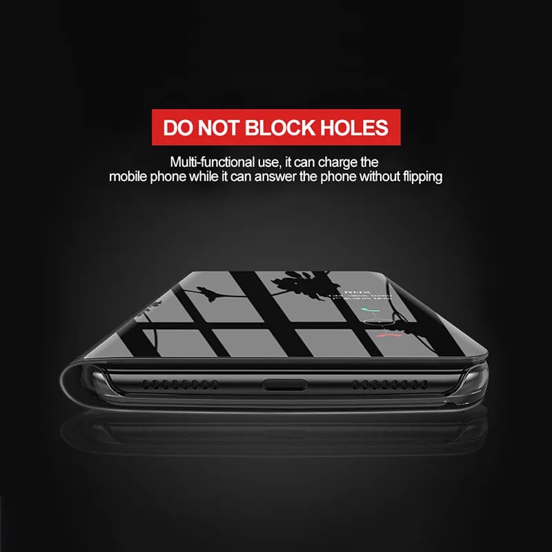 Flip Stand Clear View Mirror Phone Case For iPhone 13 11 12 Mini Pro Max 8 7 6 6s Plus Case For iPhone X XR XS Max SE 2020 Cover. 