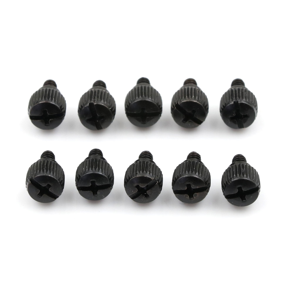 10pcs Computer Case Screws Black Or Nickel Computer Case Screw Hand en Thumb Screw Overall Size 14 x 9mm. 