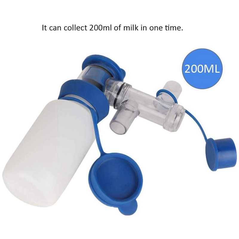 Milk Sampling Bottle, 200Ml Sampling Bottle Sampler Cow Milk Liquid Sampling Bottle Milk Container Corrosion-Resistant, Easy to Remove Milking Machine. 