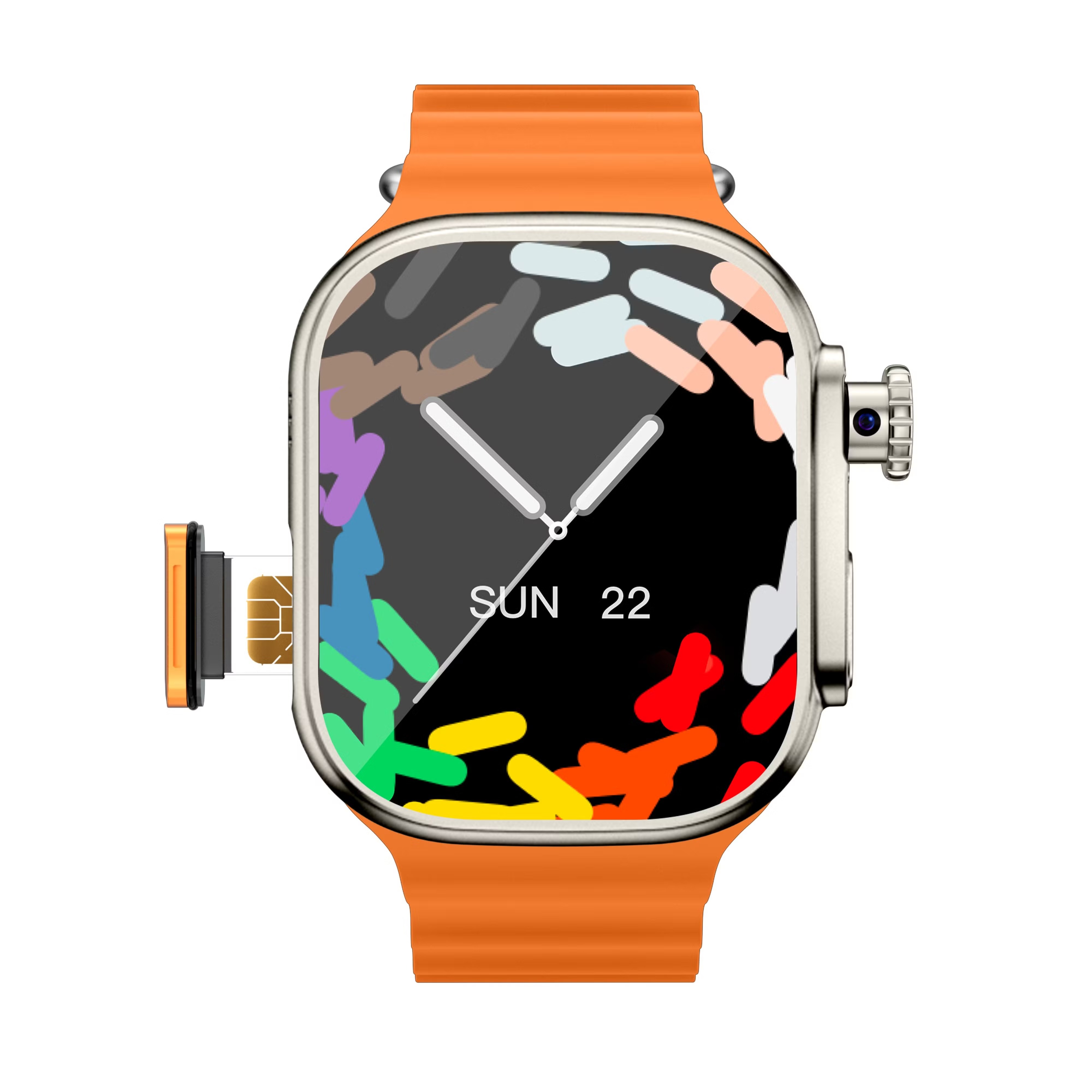 WS10 Ultra 5G Android Smart Watch 8GB RAM 128GB ROM Rotating Camera For Front And Rear 2.01 inch Big Display Playstore and Wifi Supported 4G/5G Sim Supported Video Calling Smartwatch Wisme WS10 Ultra. 