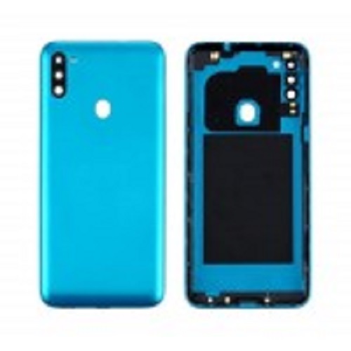 Samsung Galaxy M11 - ( Polycarbonate Plastic ) Casing / Back Shell / Back Panel / Battery Cover / Back Door / Back Replacement Part with Button. 