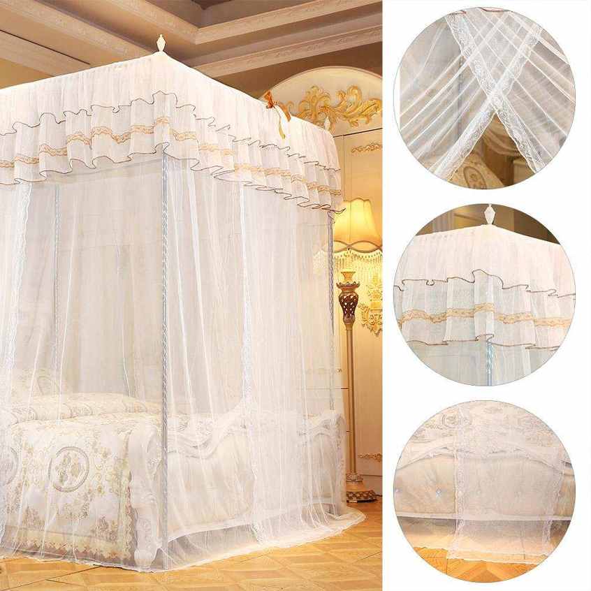 Luxury Princess 4 Corner Post Bed Canopy Mosquito Net Curtain Netting Bedroom. 