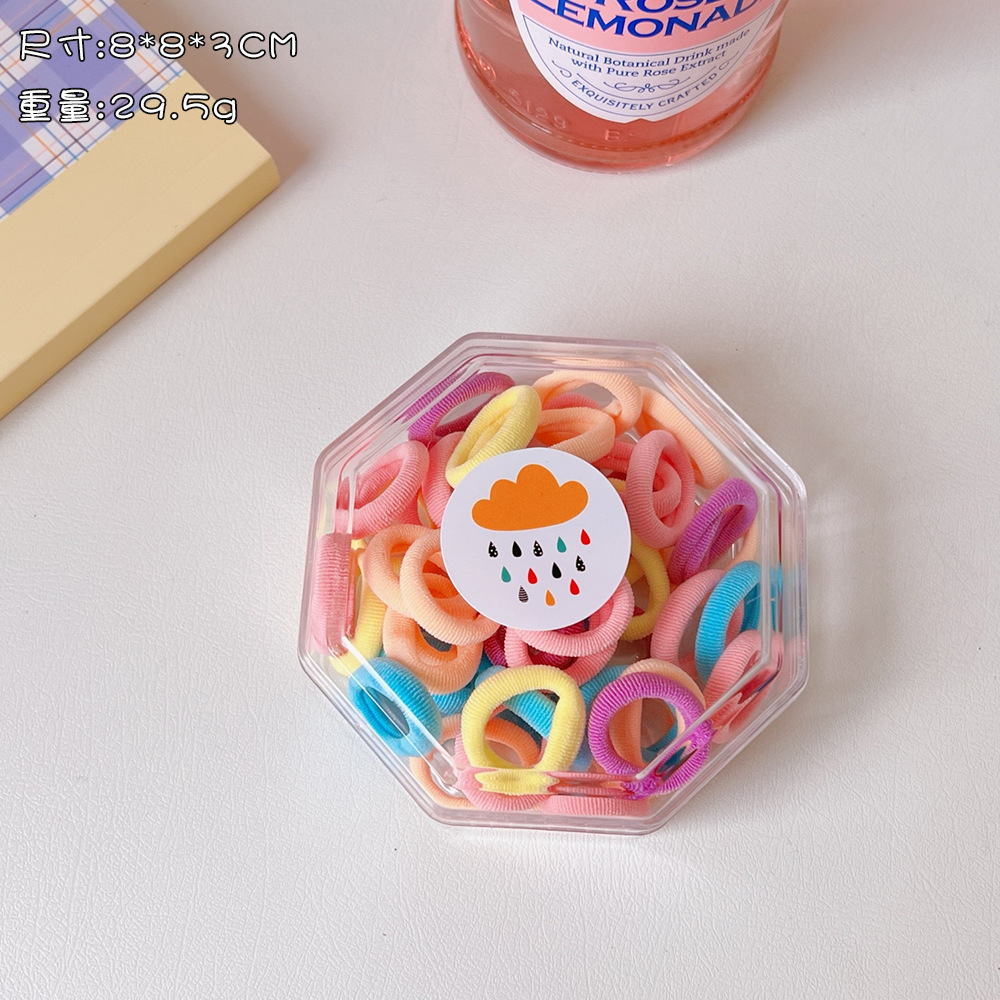 Candy color hair rope adult rubber band, female hair tie hair hoop rope, sweet and does not hurt the hair, Korean version of the high-end leather case tide