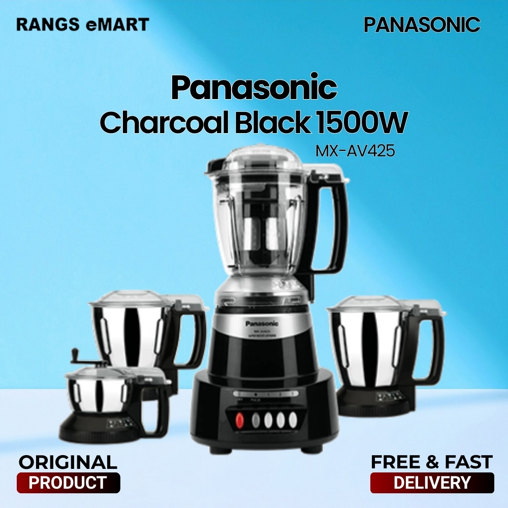 PANASONIC Official MX-AV425 Mixer Grinder (Charcoal Black) with Free Delivery