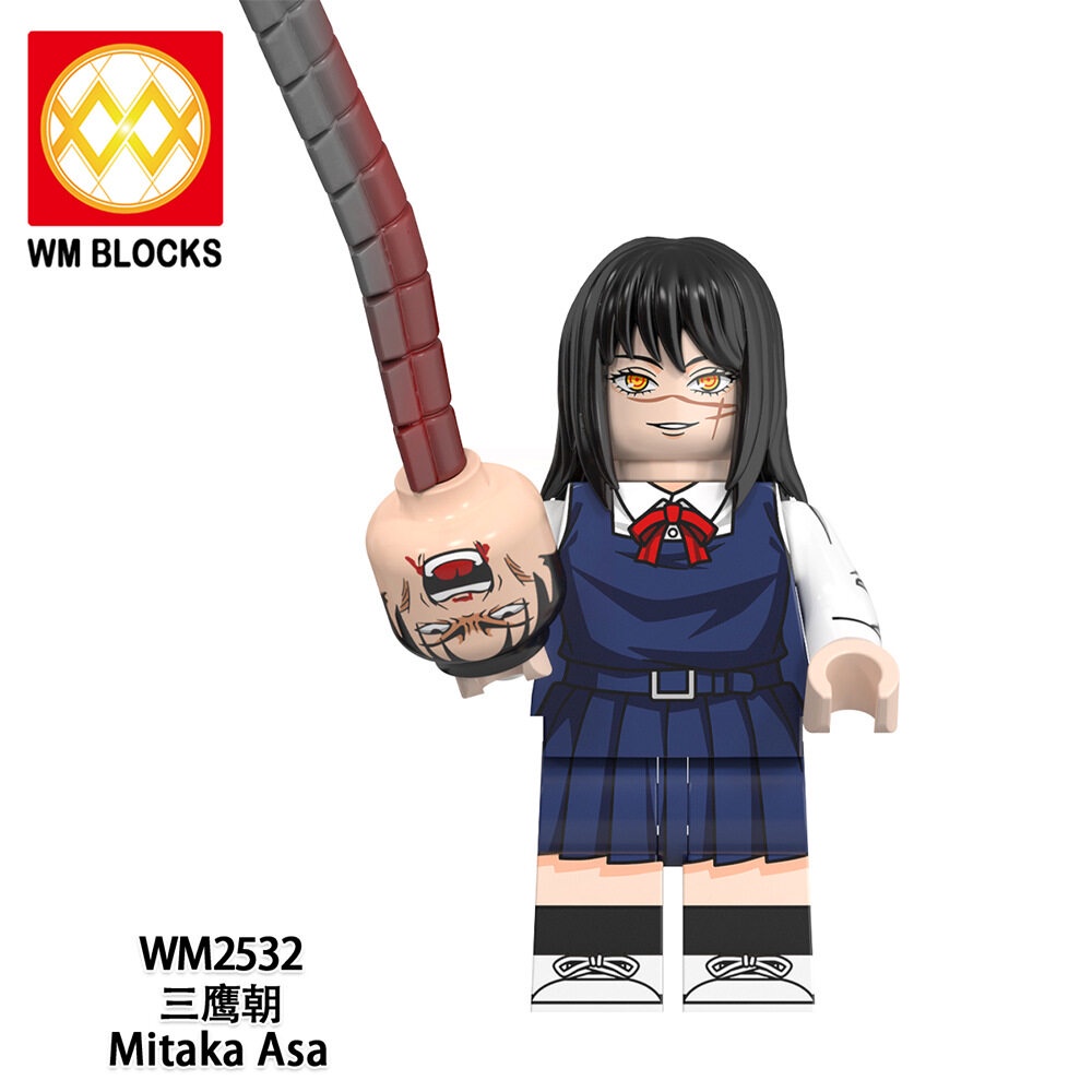 Chainsaw Man Building Blocks Toy Denji Pochita Samurai Ultimate Form Anime Mini Action Figures Building Blocks