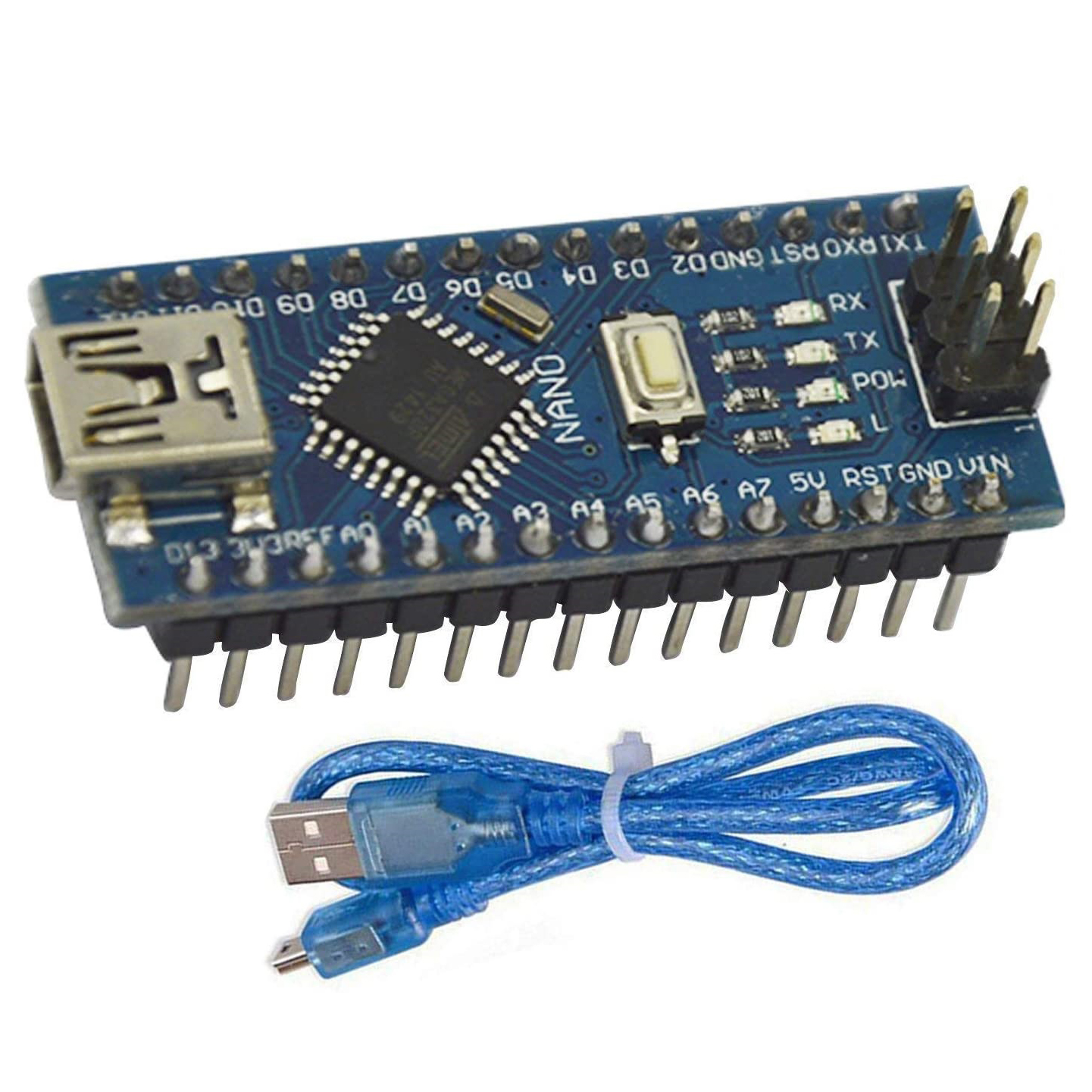 Arduino Nano V3 ATMEGA328 Microcontroller Development Board With USB Cable For Electronic Projects