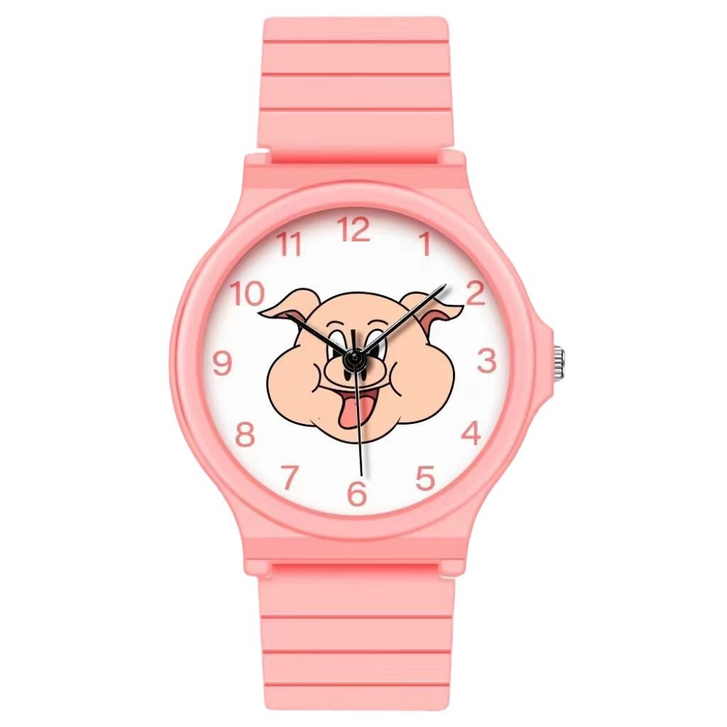 In addition to the three evils of the week, the watch with the primary school quartz watch, Chen Guilin, the same watch, Ruan Jingtian, pink pig. 