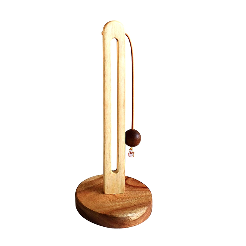 Wooden Stand Up Paper Towel Roll Holder One-Handed Kitchen Paper Towel Dispenser, with Anti-Slip Weighted Wooden Base Easy to Use