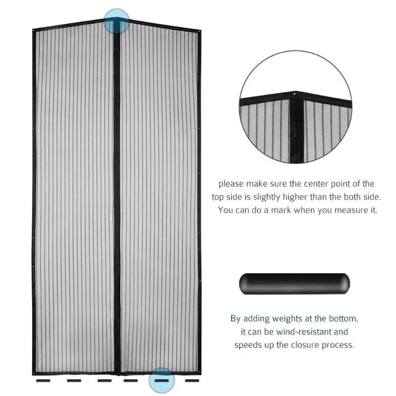 Anti-Mosquito Net Summer Automatic Closing Magnetic Mosquito Net Invisible Door Mesh Anti Bug Fly Partition Curtain Magic Mesh. 