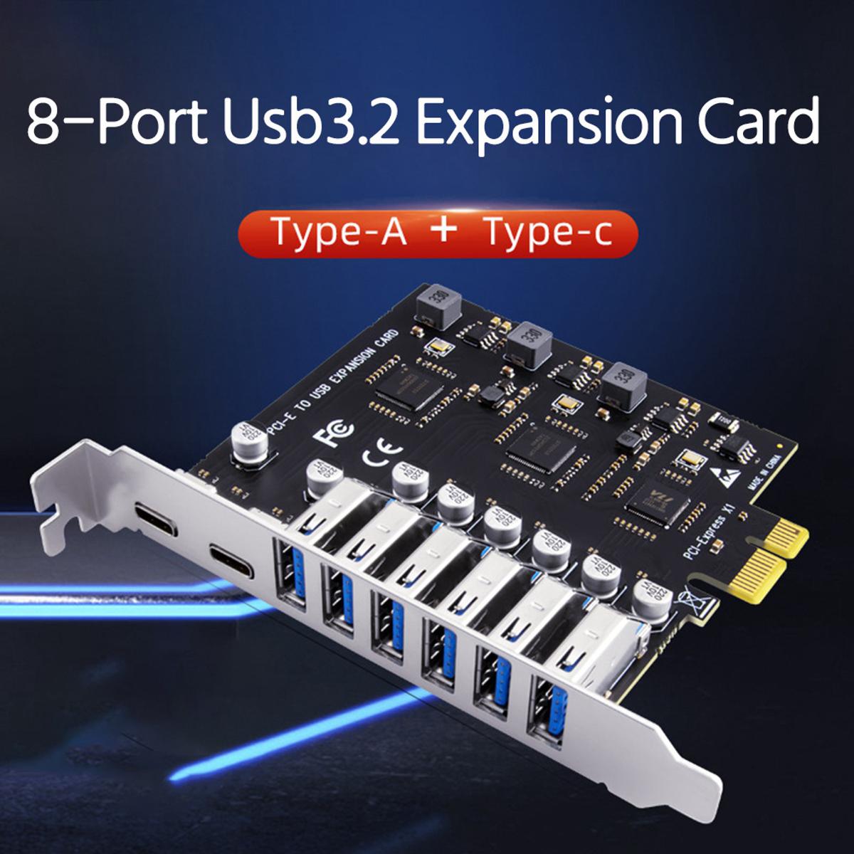 PCIE To USB Controller Card-1 * PCIE Adapter Card-black