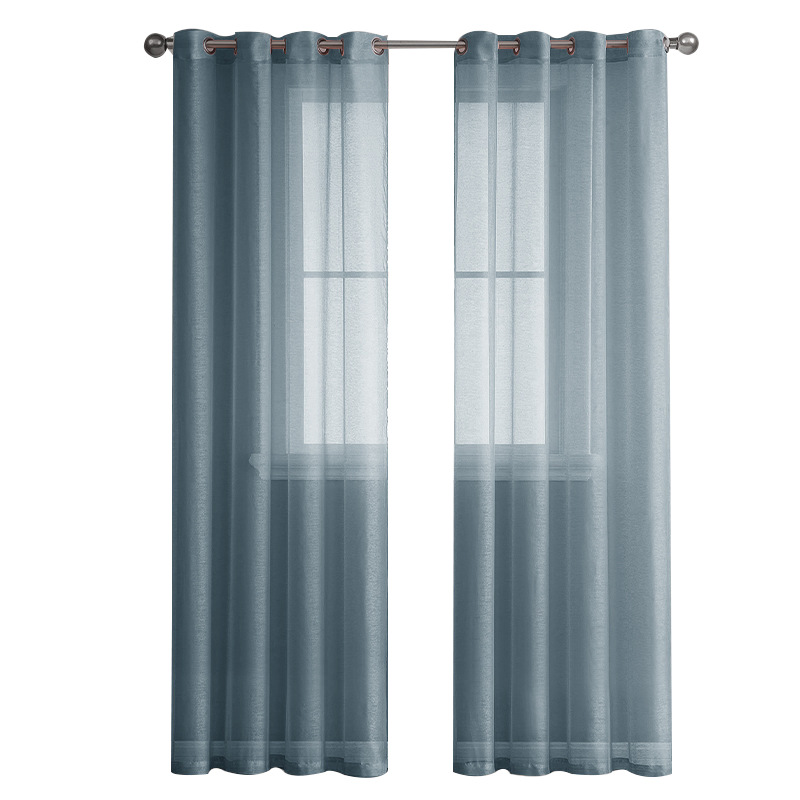 Amazon Dolly solid color window screen Cross-border foreign trade AliExpress dropshipping finished curtain fabric factory direct sales. 