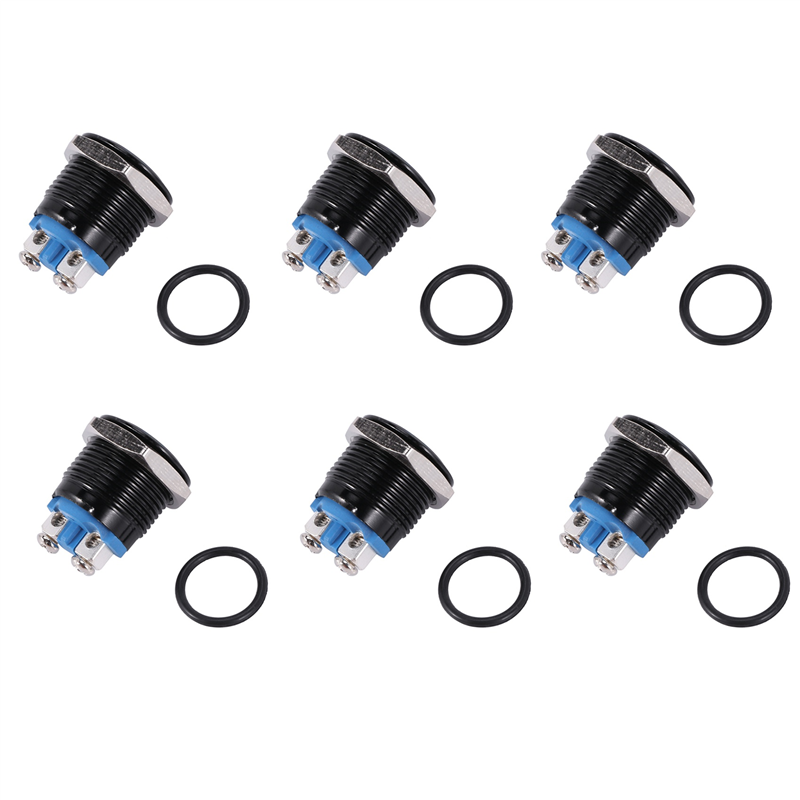 6X Horn Switch Horn Button Push Button Switch for Car 16mm 12V