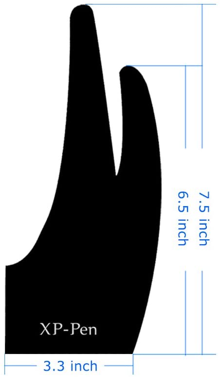 XP-Pen AC01 Anti-fouling Lycra Two-Finger Glove Free Size for Drawing Graphics Tablet Light Box Tracing Light Pad. 
